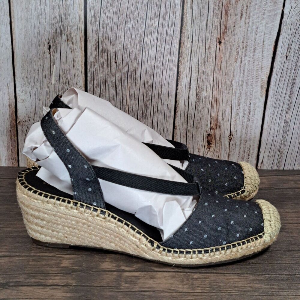 Clarks Petrina Kaelie Blue Espadrille Wedge Slingback Sandals Women's Size 8.5 M - Picture 3 of 8